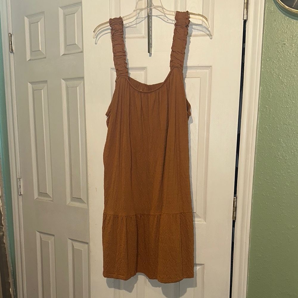 Wonderly Women's Mini Dress in Rust Brown